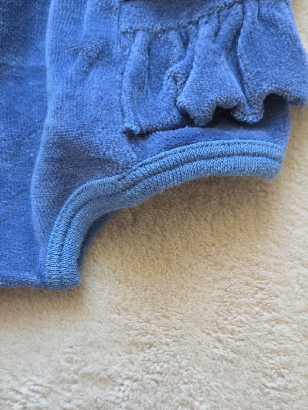 Kate Quinn Organic Velour Ruffle Bloomer 3-6m